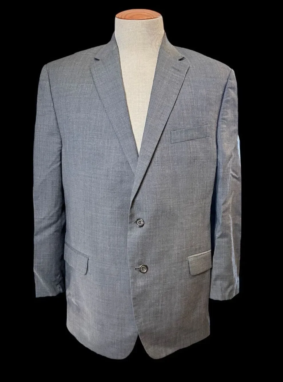 Lauren Ralph Lauren Men's 44R Grey 100% Wool  2-Button Blazer Sport Coat Jacket